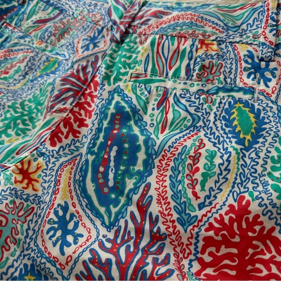 Lilly Pulitzer Callahan Shorts Let Minnow Coral Reef Print Size 00 NWT - Picture 7 of 12